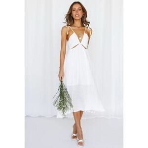 Hello Molly White Maxi Dress Sz 4